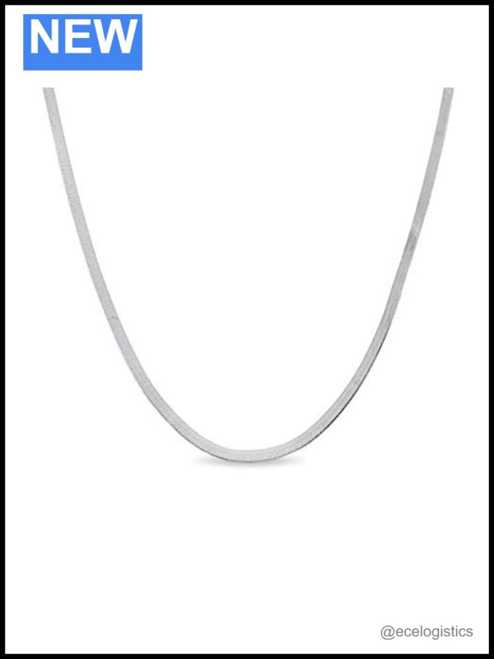 Sterling Silver 2.5MM Herringbone Flat Snake Magic Chain - 24"